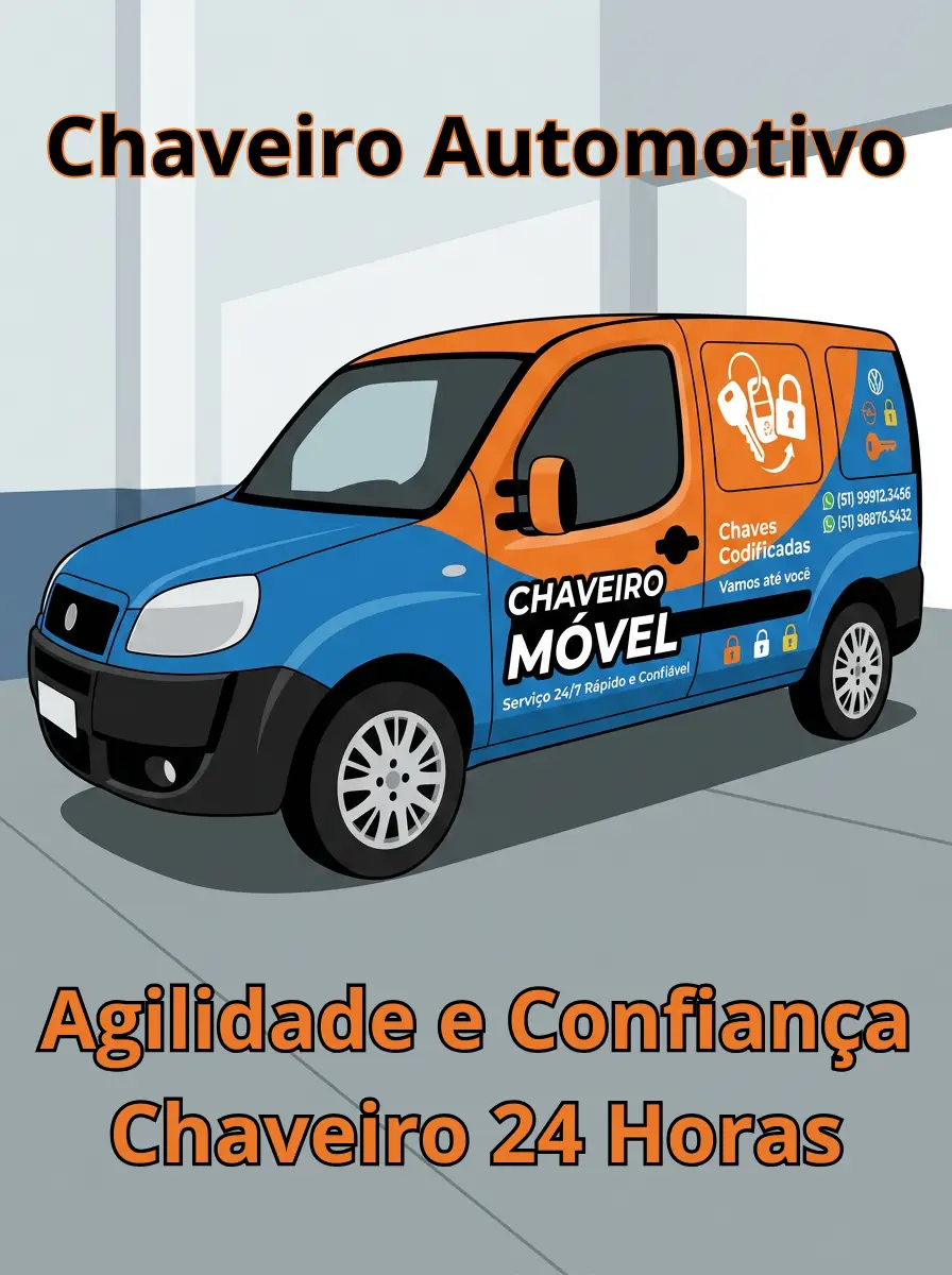 Chaveiro Automotivo Agilidade e Confiança 24h